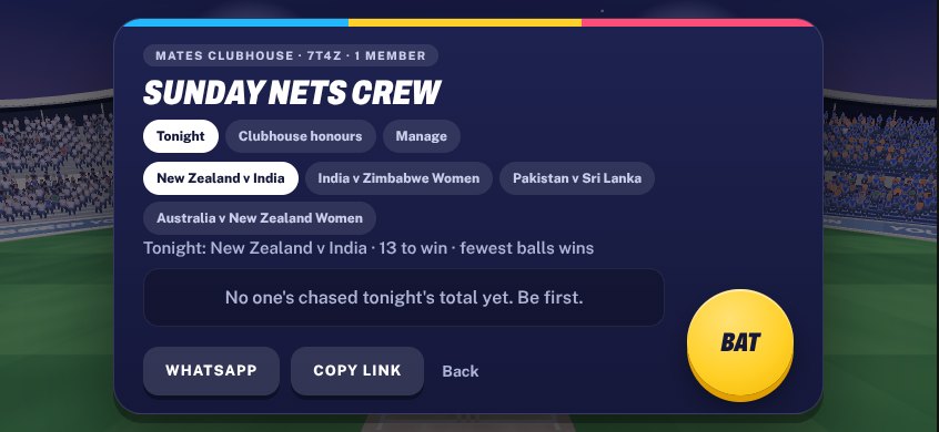 A clubhouse board